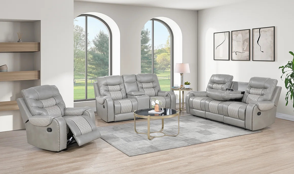 S1988 PHOENIX II GREY RECLINING LIVING ROOM SET AVAILABLE AS 2 PIECE OR 3 PIECE