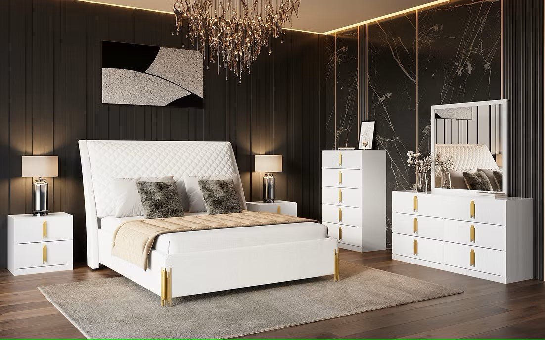 B9060 GLAMOR COLLECTION BEDROOM SET AVAILABLE IN QUEEN AND KING SIZES AS 4 PC OR 5 PC SETS