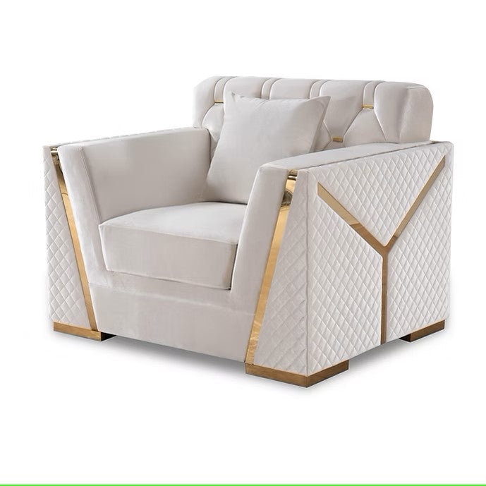 S2401 HILENA WHITE LIVING ROOM SET AVAILABLE AS 2 PIECE OR 3 PIECE SET