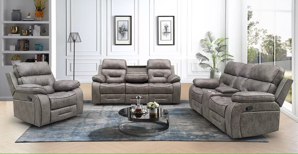 S4001 JENNY GREY LIVING ROOM SET AVAILABLE AS 2 PIECE OR 3 PIECE SET