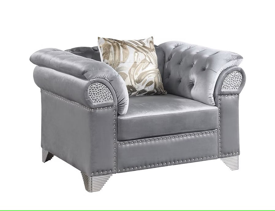 S3600 EMMA GREY LIVING ROOM SET AVAILABLE AS 2 PIECE OR 3 PIECE SET