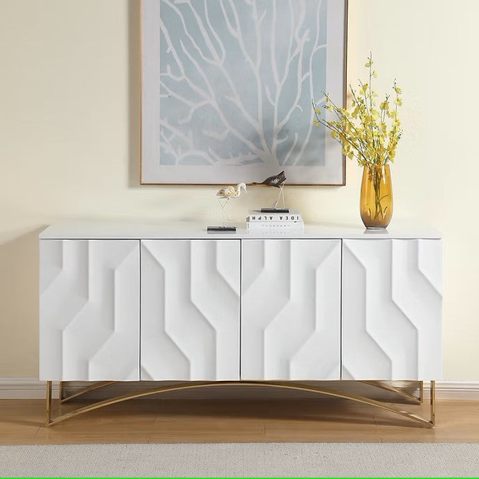 A-C07 BIANCA WHITE CONSOLE TABLE