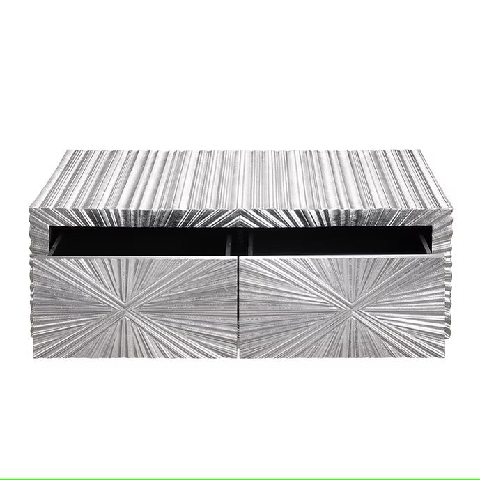 A-CT07 SELENE SILVER LEAF COFFEE TABLE