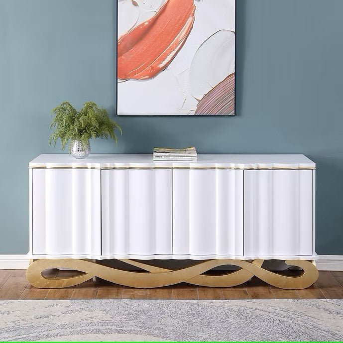 A-C28 TESSA WHITE CONSOLE TABLE