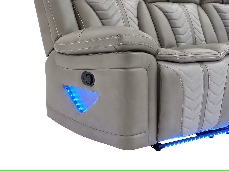 S2025 INNOVA GREY RECLINING SECTIONAL