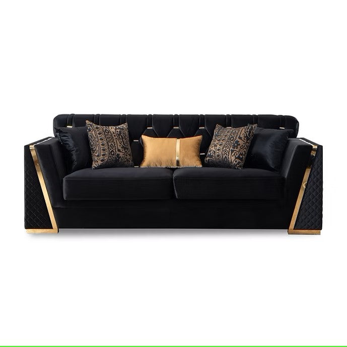 S2401 HILENA BLACK LIVING ROOM SET AVAILABLE AS 2 PIECE OR 3 PIECE SET