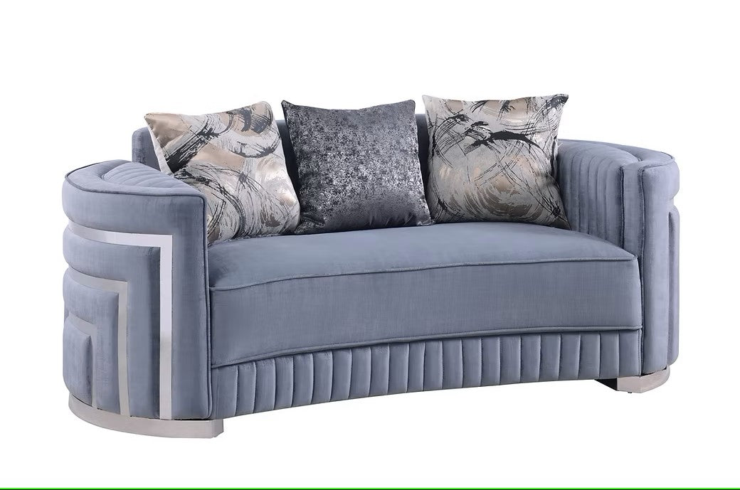 S3300 MINERVA GREY LIVING ROOM SET AVAILABLE AS 2 PIECE OR 3 PIECE SET