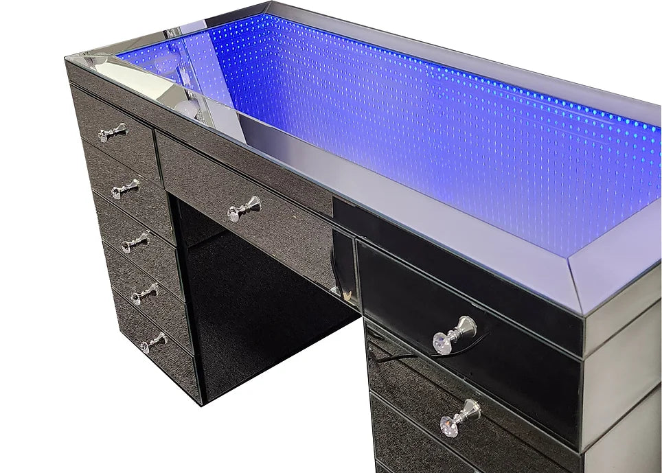 A-VM07 ARYANA CONSOLE WITH MIRROR WITH LED LIGHTS AND BLUETOOTH