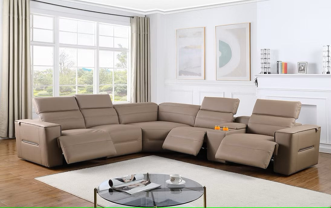MI-1260 NEXUS BROWN 6PCS POWER SECTIONAL