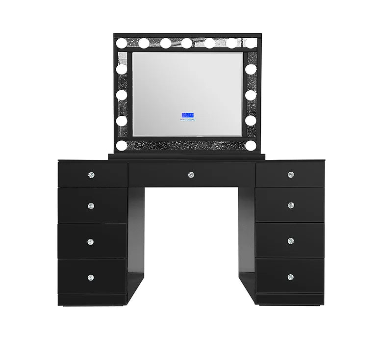 A-VM06-ELLA MIRROR WITH CONSOLE WITH LED LIGHTS AND AND BLUETOOTH SPEAKER