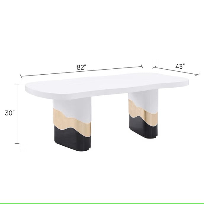 D910 ORION 82" DINING TABLE WITH 6 CHAIRS