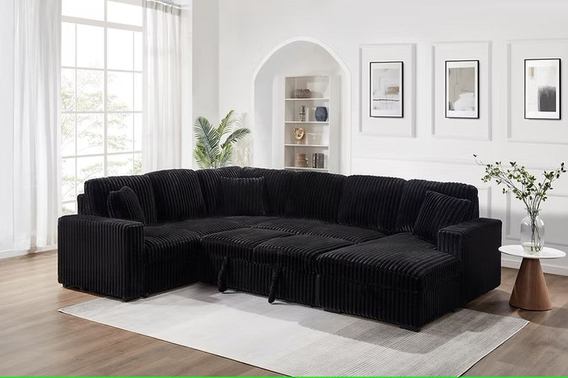 S3661 RAHA BLACK 3 PIECE SECTIONAL