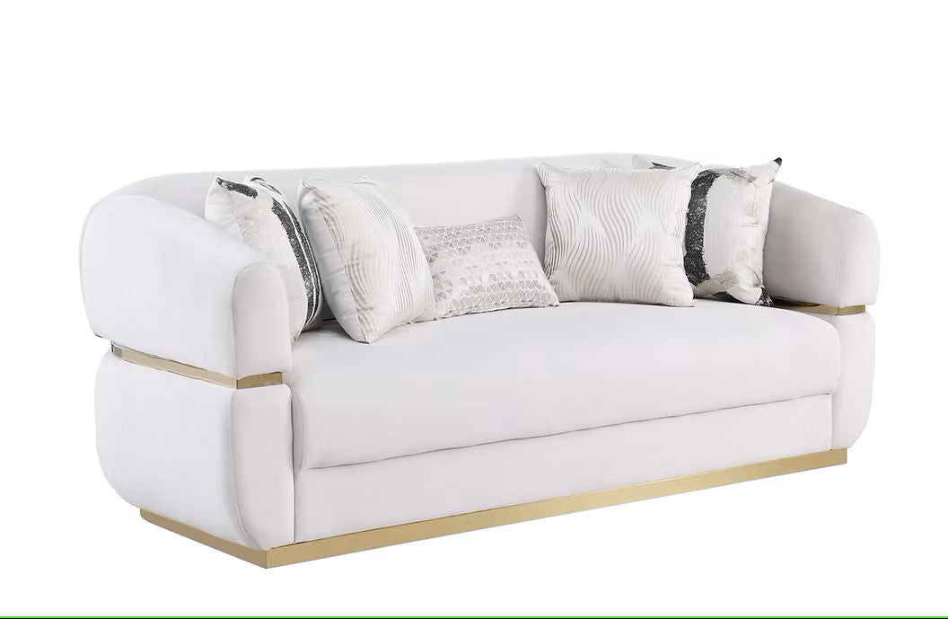 S3500 CARMELA CREAM LIVING ROOM SET AVAILABLE AS 2 PIECE OR 3 PIECE SET