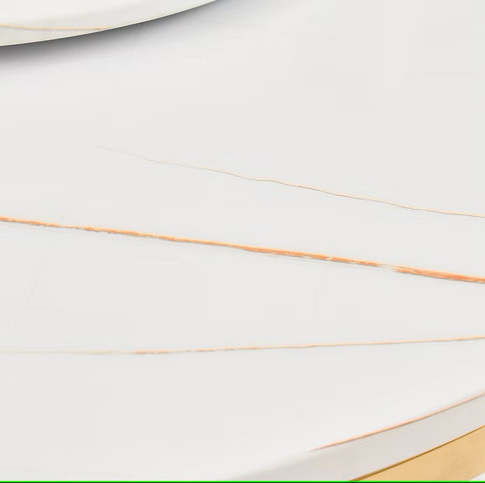 D605 UNICO (WHITE/GOLD) ROUND TABLE