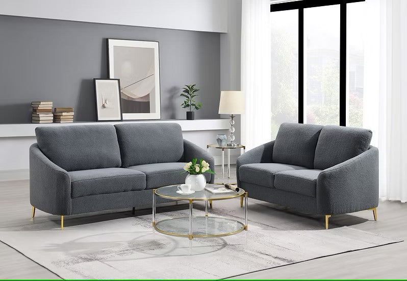 S160 LILA GREY LIVING ROOM SET AVAILABLE AS 2 PIECE OR 3 PIECE SET