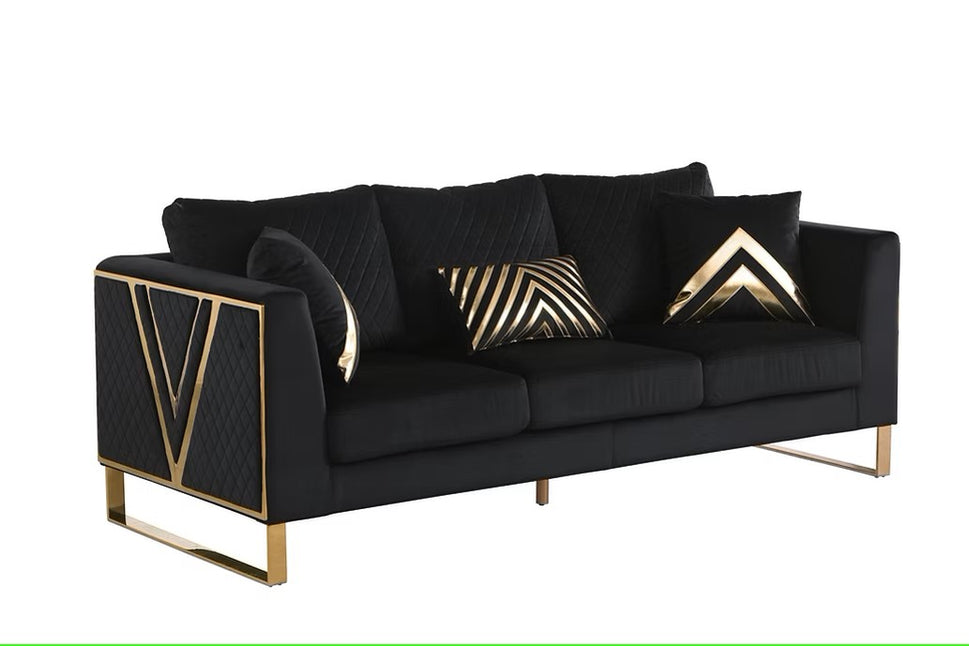 S1300 VISTA BONITA BLACK LIVING ROOM SET AVAILABLE AS 2 PIECE OR 3 PIECE SET