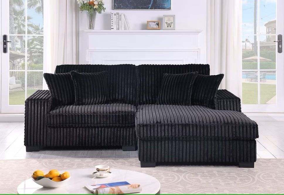 S861 COMFY II 2 PIECE BLACK SECTIONAL