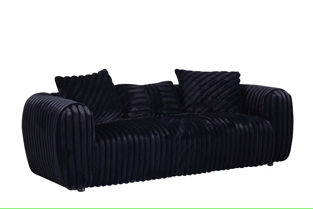 S8809 ELI BLACK LIVING ROOM SET AVAILABLE AS 2 PIECE AND 3 PIECE SET