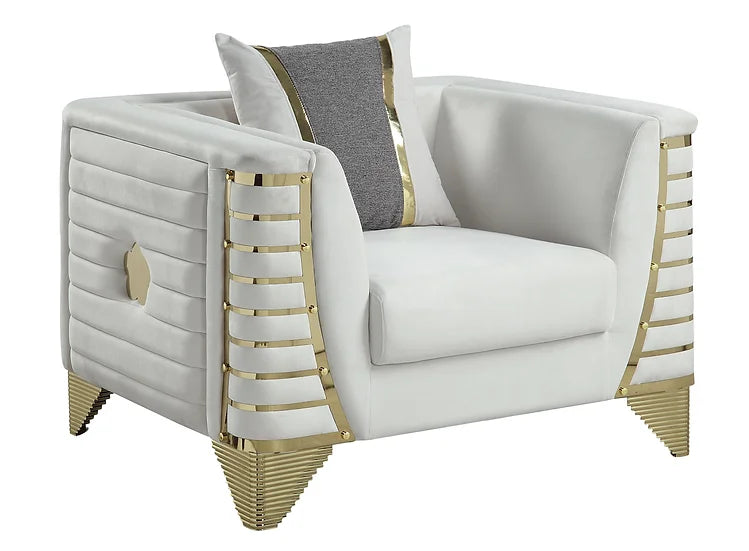 S4010 DONOVAN CREAM LIVING ROOM SET AVAILABLE AS 2 PIECE OR 3 PIECE SET