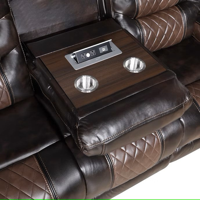 Phoenix II Brown Reclining Living Room Set | 3-Piece Sofa Set Houston