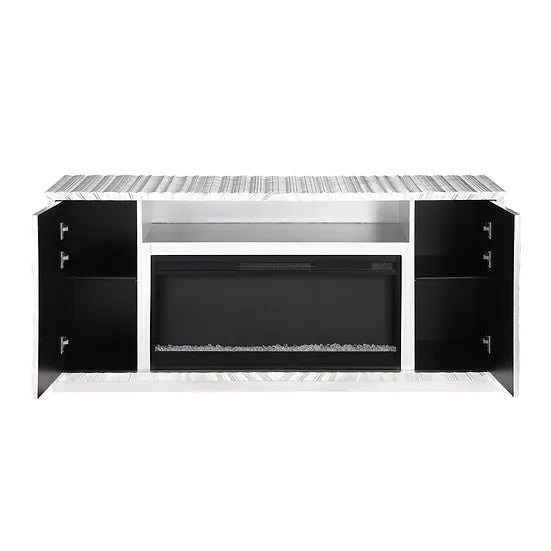 A-F06 SELENE SILVER LEAF FIREPLACE