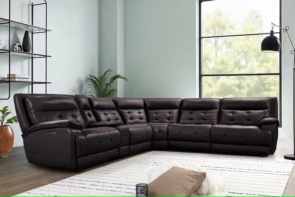S8900 STARLIGHT BROWN POWER SECTIONAL WITH ADJUSTABLE HEAD