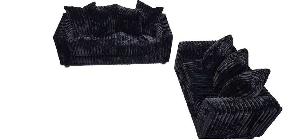 S300 GIA BLACK SOFA AND LOVESEAT SET