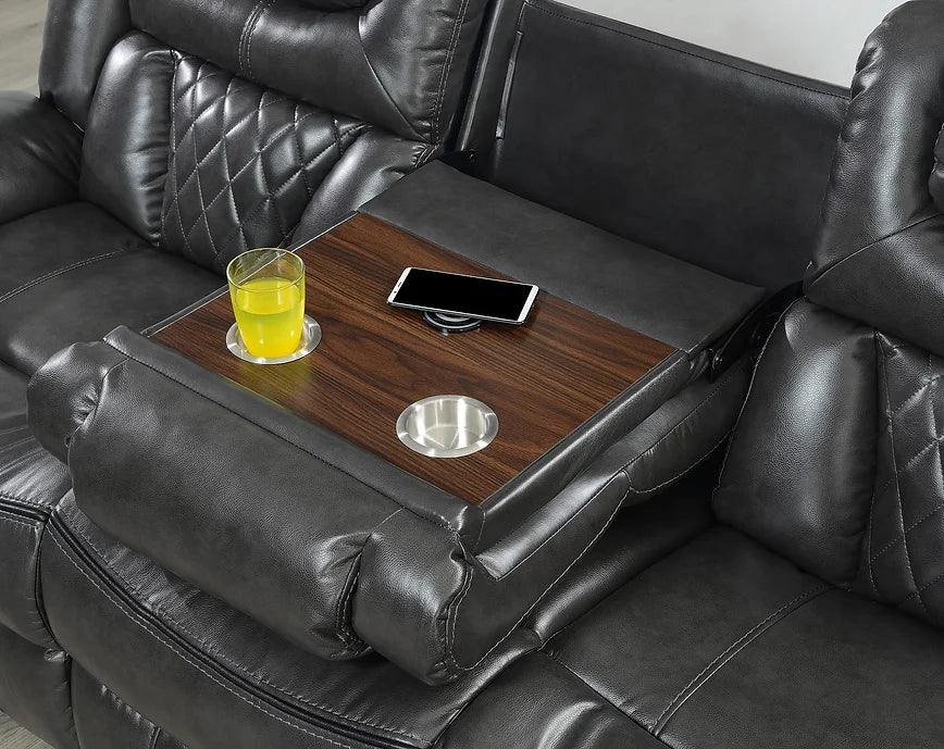 S2020 PARTY TIME 2 PC BROWN RECLINING SET