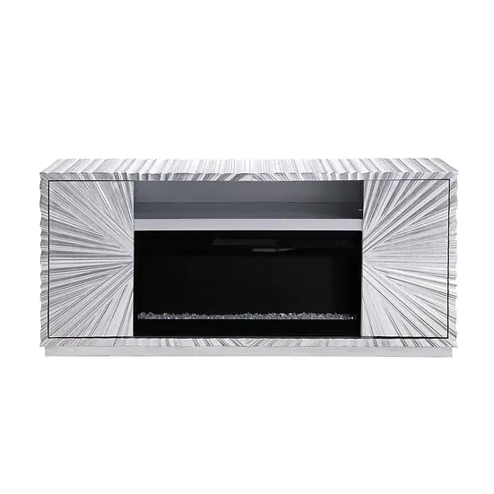 A-F06 SELENE SILVER LEAF FIREPLACE