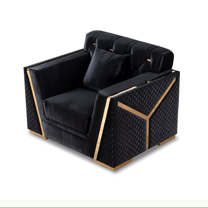 S2401 HILENA BLACK LIVING ROOM SET AVAILABLE AS 2 PIECE OR 3 PIECE SET