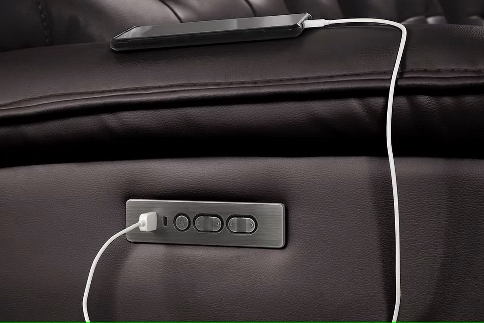 S8900 STARLIGHT BROWN POWER SECTIONAL WITH ADJUSTABLE HEAD