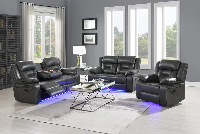 S8098 CONCORD 3 PIECE LIGHT GREY RECLINING SET