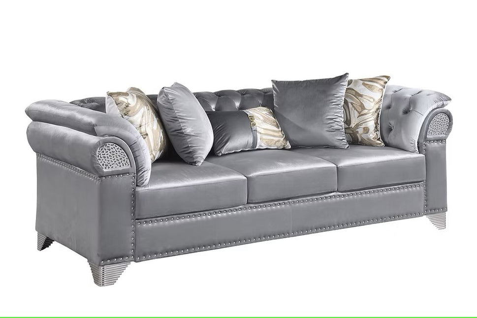S3600 EMMA GREY LIVING ROOM SET AVAILABLE AS 2 PIECE OR 3 PIECE SET
