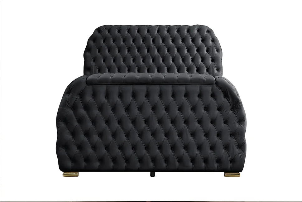 B8010 ROYAL BLACK BED AVAILABLE IN QUEEN AND KING SIZES