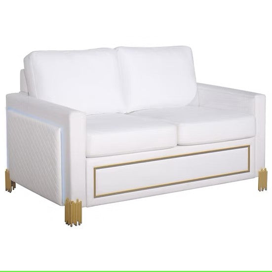 S9060 GLAMOR COLLECTION WHITE LIVING ROOM SET AVAILABLE AS 2 PIECE OR 3 PIECE SET