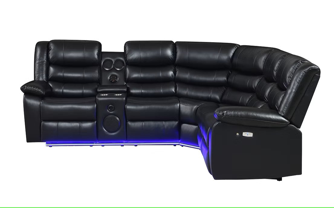 S8787 SONIC BLACK RECLINING SECTIONAL