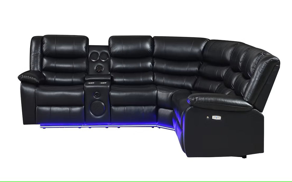 S8787 SONIC BLACK RECLINING SECTIONAL