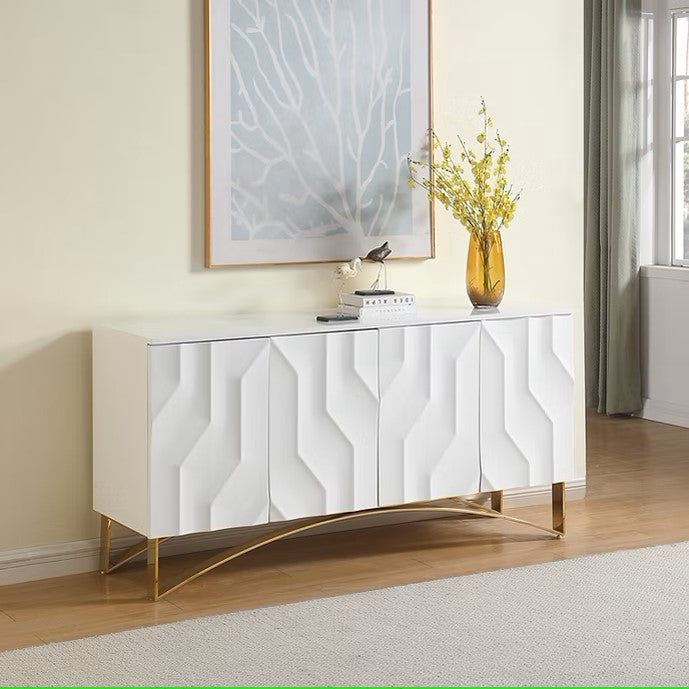A-C07 BIANCA WHITE CONSOLE TABLE