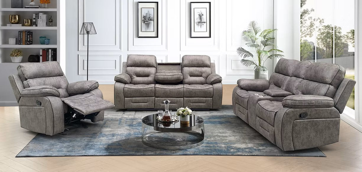 S4001 JENNY GREY LIVING ROOM SET AVAILABLE AS 2 PIECE OR 3 PIECE SET