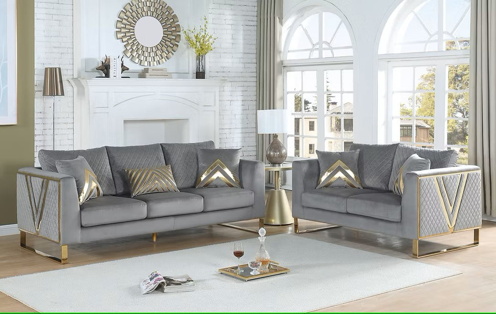 S1300 VISTA BONITA GREY LIVING ROOM SET AVAILABLE AS 2 PIECE OR 3 PIECE SET