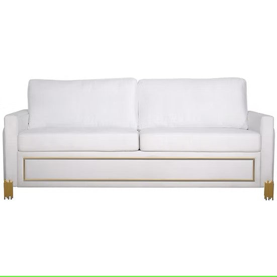 S9060 GLAMOR COLLECTION WHITE LIVING ROOM SET AVAILABLE AS 2 PIECE OR 3 PIECE SET