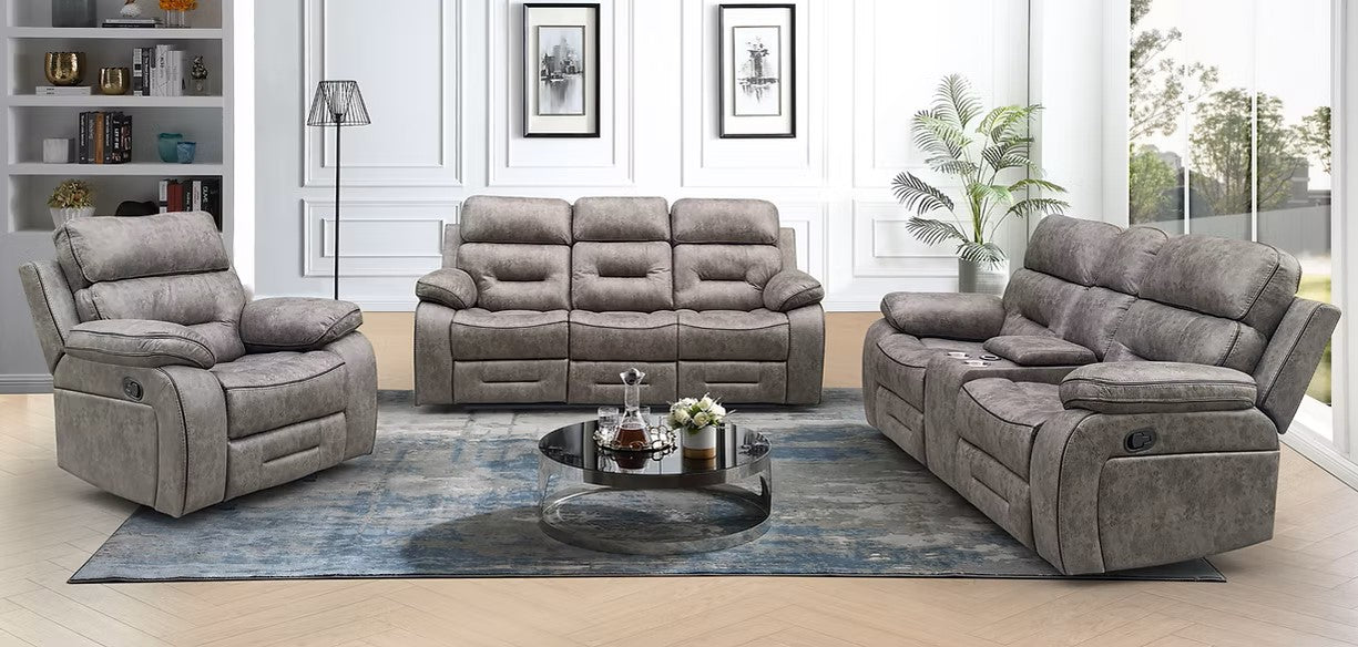 S4001 JENNY GREY LIVING ROOM SET AVAILABLE AS 2 PIECE OR 3 PIECE SET