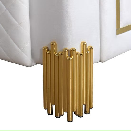 S9060 GLAMOR COLLECTION WHITE LIVING ROOM SET AVAILABLE AS 2 PIECE OR 3 PIECE SET