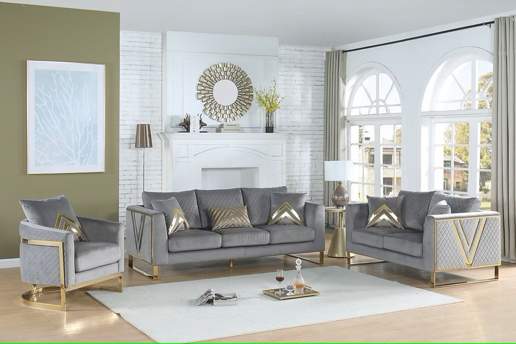 S1300 VISTA BONITA GREY LIVING ROOM SET AVAILABLE AS 2 PIECE OR 3 PIECE SET
