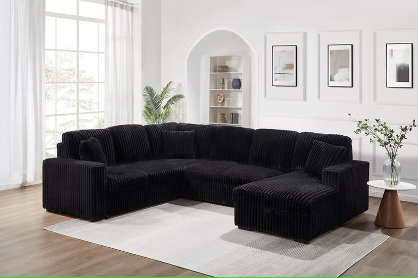S3661 RAHA BLACK 3 PIECE SECTIONAL