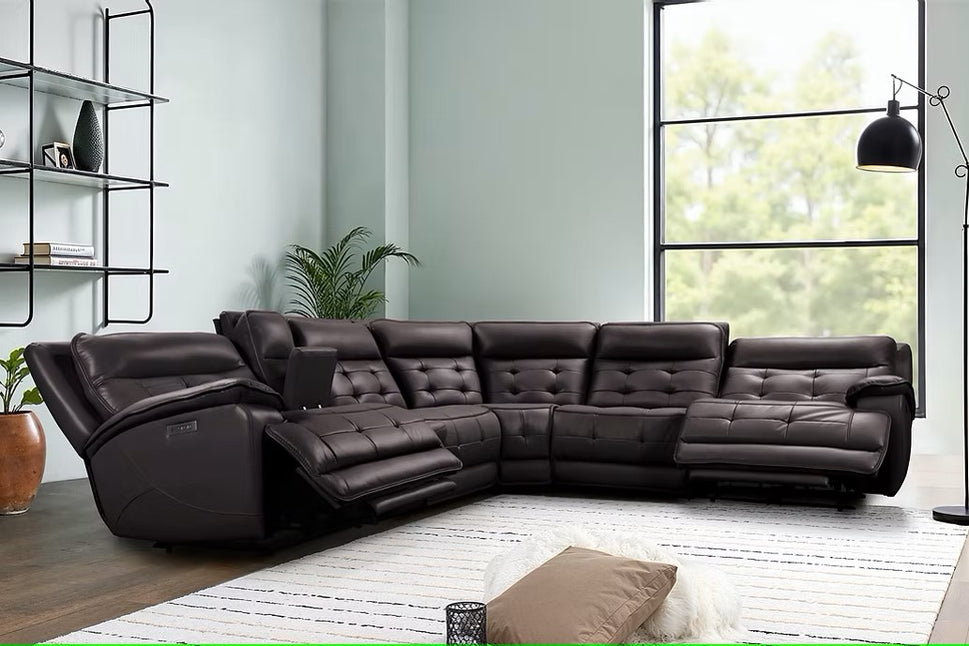 S8900 STARLIGHT BROWN POWER SECTIONAL WITH ADJUSTABLE HEAD
