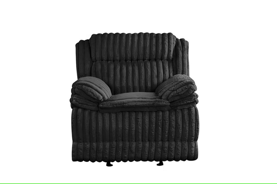 S3939 MELLO BLACK 3 PIECE RECLINING LIVING ROOM SET