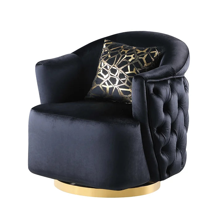 S2004 MILA BLACK SWIVEL CHAIR ALSO AVAILABLE AS A 2 PIECE AND 3 PIECE SET