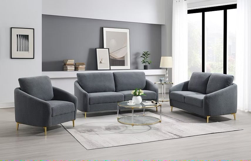 S160 LILA GREY LIVING ROOM SET AVAILABLE AS 2 PIECE OR 3 PIECE SET