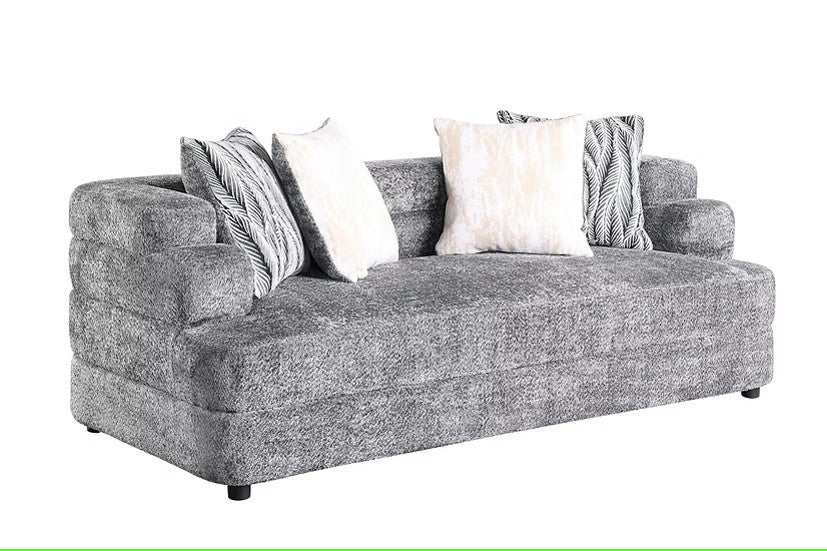 S1400 STEPSO CHARCOAL LIVING ROOM SET AVAILABLE AS 2 PIECE OR 3 PIECE SET